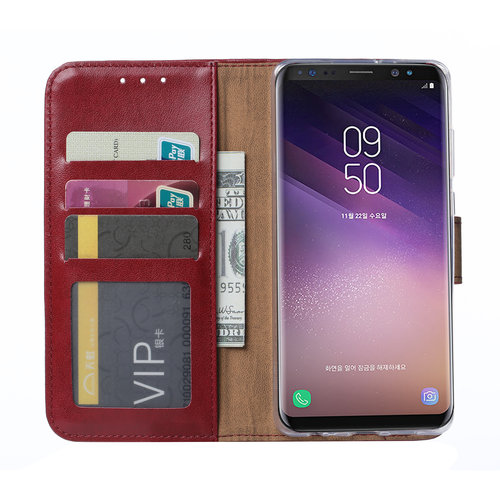 Bookcase Samsung Galaxy S8 Plus hoesje - Bordeauxrood