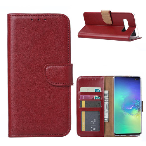 Bookcase Samsung Galaxy S10 Plus hoesje - Bordeauxrood