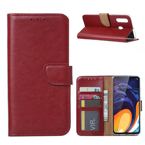 Bookcase Samsung Galaxy A60 hoesje - Bordeauxrood