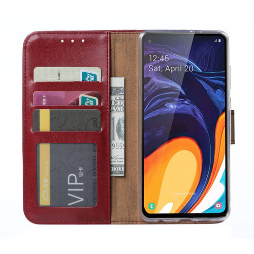 Bookcase Samsung Galaxy A60 hoesje - Bordeauxrood