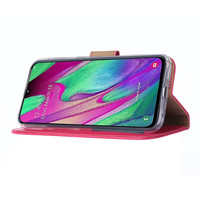 Bookcase Samsung Galaxy A40 hoesje - Roze