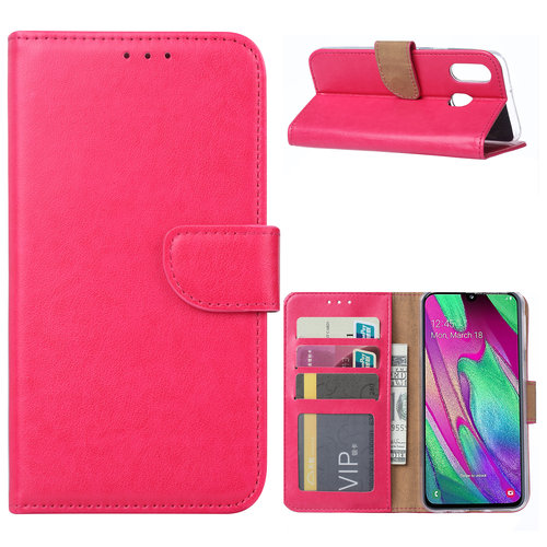 Bookcase Samsung Galaxy A40 hoesje - Roze