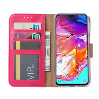 Bookcase Samsung Galaxy A70 hoesje - Roze