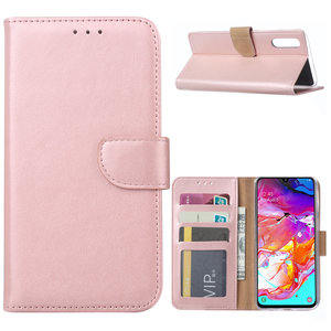 Bookcase Samsung Galaxy A70 hoesje - Rosé Goud