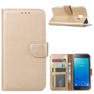 Bookcase Samsung Galaxy J2 Core hoesje - Goud