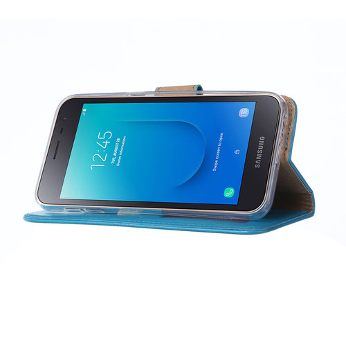 Bookcase Samsung Galaxy J2 Core hoesje - Blauw
