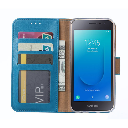 Bookcase Samsung Galaxy J2 Core hoesje - Blauw