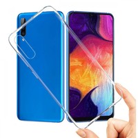 Samsung Galaxy A70 siliconen achterkant hoesje - Transparant