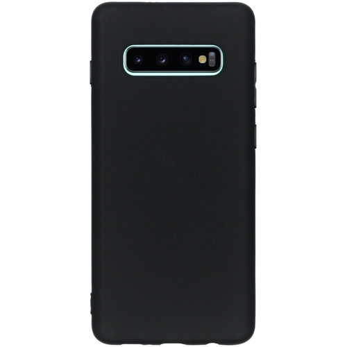 Samsung Galaxy S10 Plus siliconen (gel) achterkant hoesje - Zwart