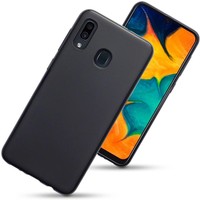 Samsung Galaxy A30 siliconen (gel) achterkant hoesje - Zwart