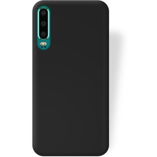 Huawei P30 siliconen (gel) achterkant hoesje - Zwart