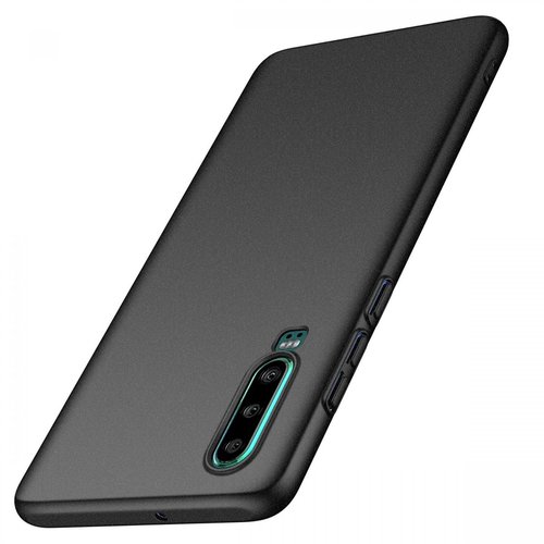 Huawei P30 siliconen (gel) achterkant hoesje - Zwart