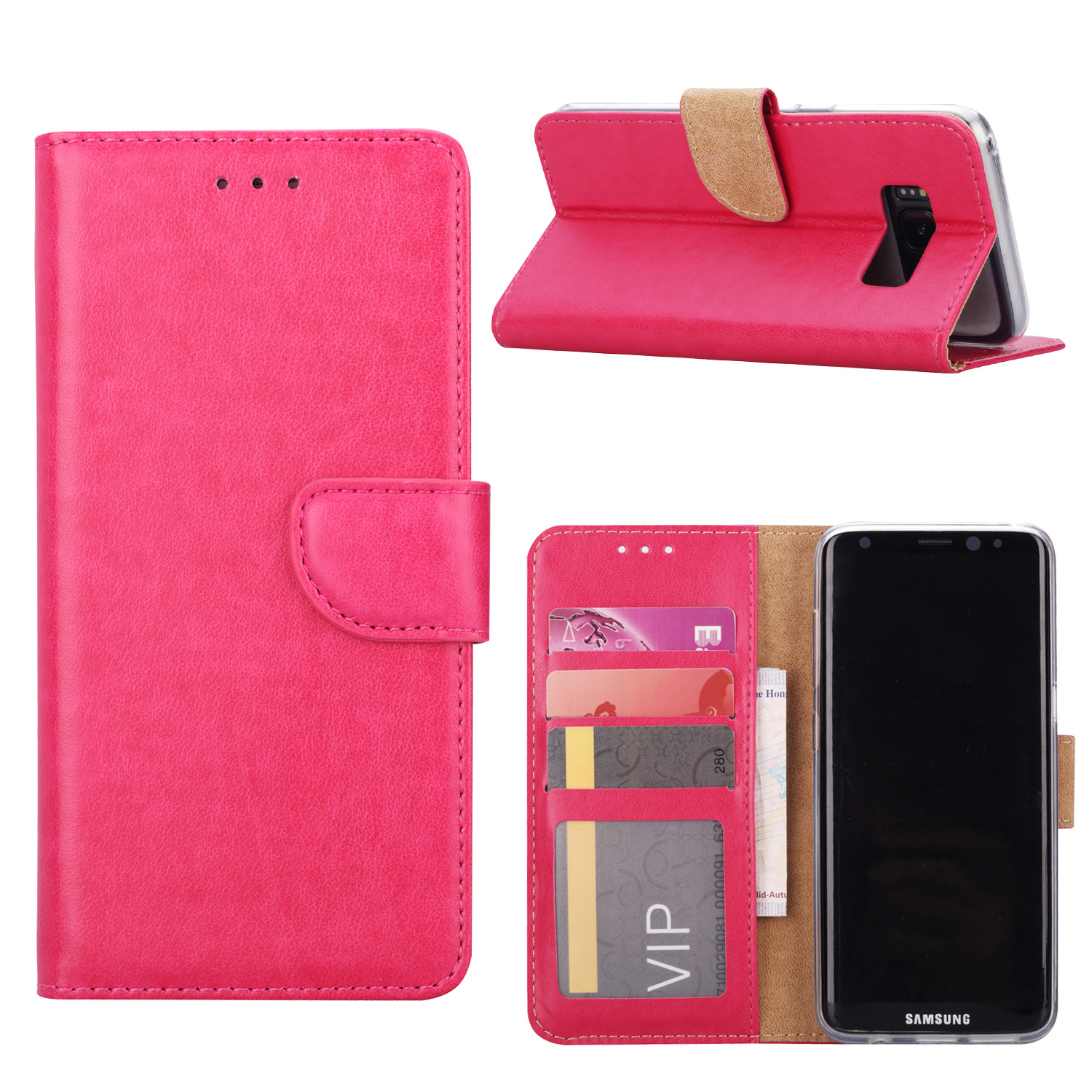 Bookcase Samsung S8 Plus hoesje - Roze -