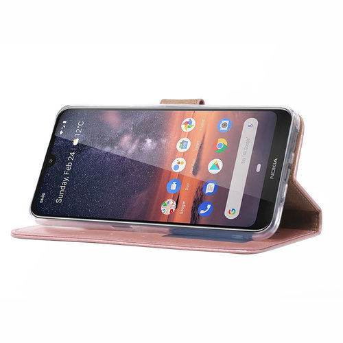 Bookcase Nokia 3.2 hoesje - Rosé Goud