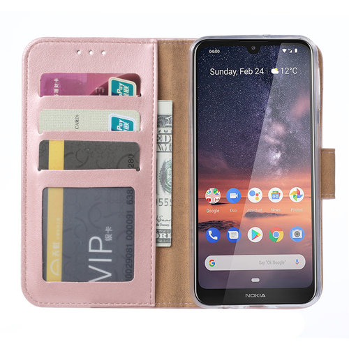 Bookcase Nokia 3.2 hoesje - Rosé Goud