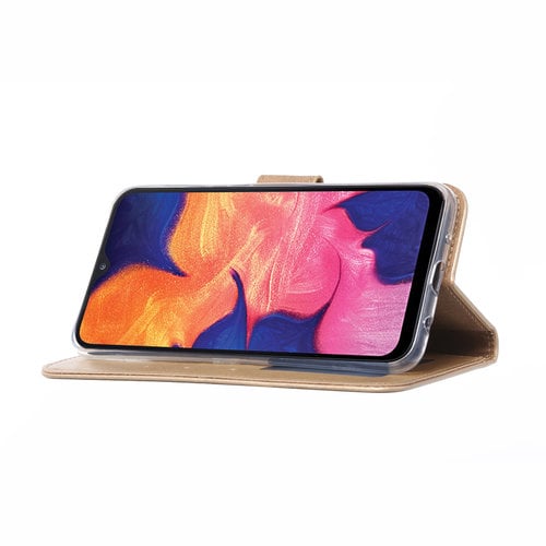 Bookcase Samsung Galaxy A10 hoesje - Goud