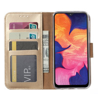 Bookcase Samsung Galaxy A10 hoesje - Goud