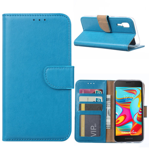 Bookcase Samsung Galaxy A2 Core hoesje - Blauw