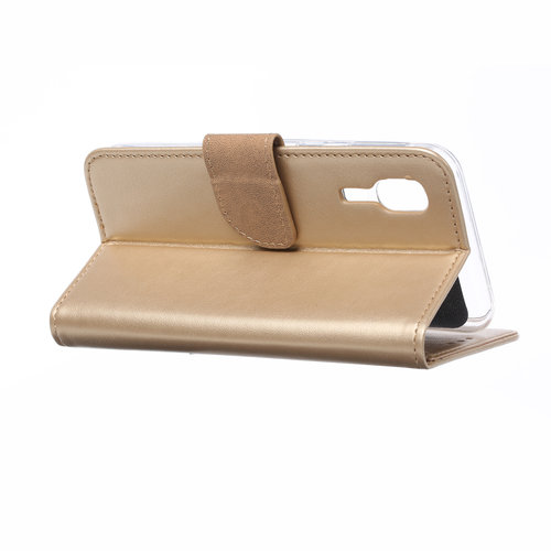 Bookcase Samsung Galaxy A2 Core hoesje - Goud