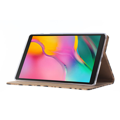 Panter print lederen standaard hoes voor de Samsung Galaxy Tab A - 2019 (10.1 inch)