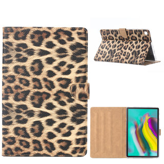 Panter print lederen standaard hoes voor de Samsung Galaxy Tab S5e (10.5 inch)