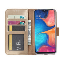 Bookcase Samsung Galaxy A20e hoesje - Goud