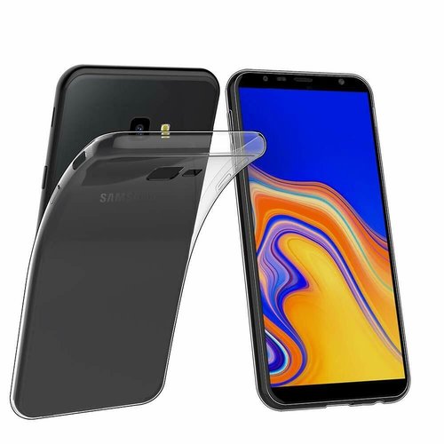 Samsung Galaxy J4 Plus 2018 siliconen (gel) achterkant hoesje - Transparant