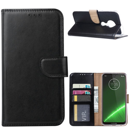 Bookcase Motorola Moto G7 Power hoesje - Zwart