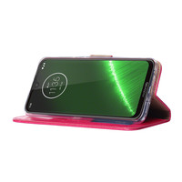 Bookcase Motorola Moto G7 Power hoesje - Roze