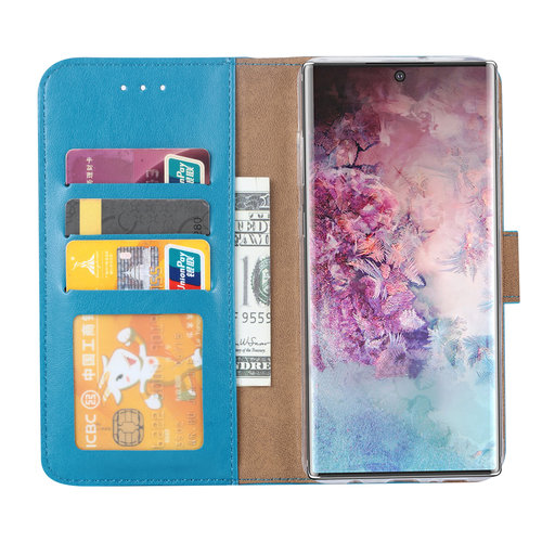 Bookcase Samsung Galaxy Note 10 hoesje - Blauw