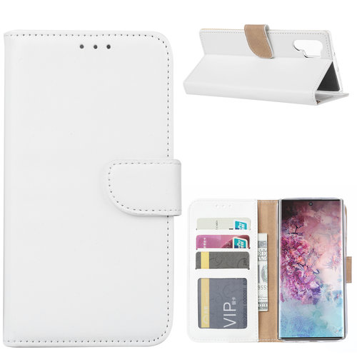 Bookcase Samsung Galaxy Note 10 Plus hoesje - Wit