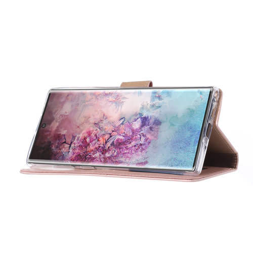 Bookcase Samsung Galaxy Note 10 Plus hoesje - Rosé Goud