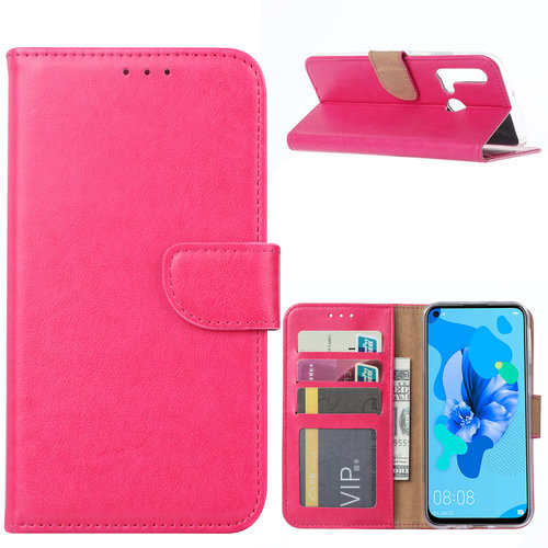 Bookcase Huawei P20 Lite (2019) hoesje - Roze