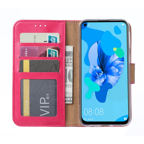 Bookcase Huawei P20 Lite (2019) hoesje - Roze