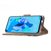 Panter print lederen Bookcase hoesje voor de Huawei P20 Lite (2019)