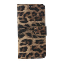 Panter print lederen Bookcase hoesje voor de Huawei P20 Lite (2019)