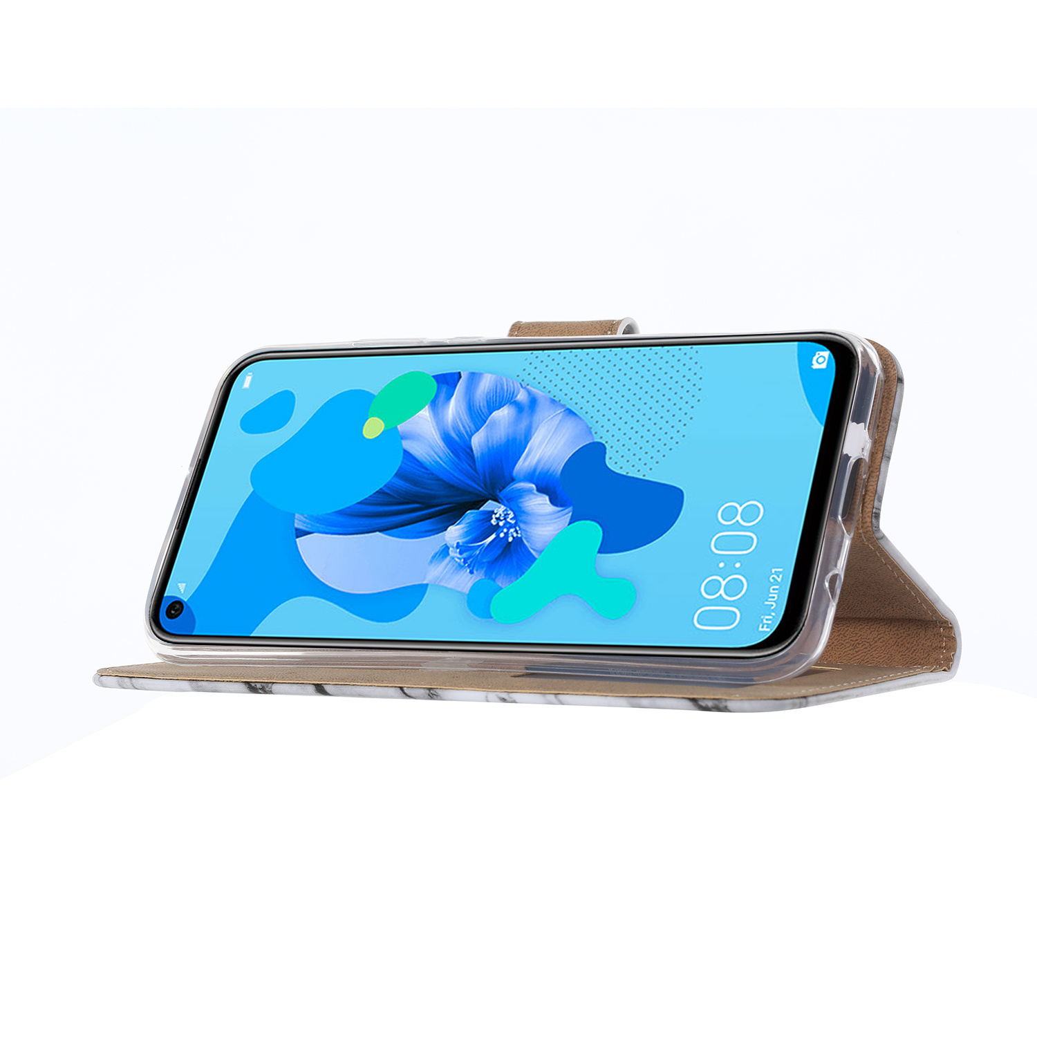 uitspraak Onbemand Ontstaan Marmer print lederen Bookcase hoesje voor de Huawei P20 Lite (2019) - -  Diamtelecom