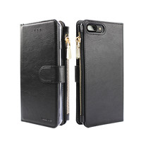 Xssive Portemonnee Case Apple iPhone 7 Plus hoesje - Zwart