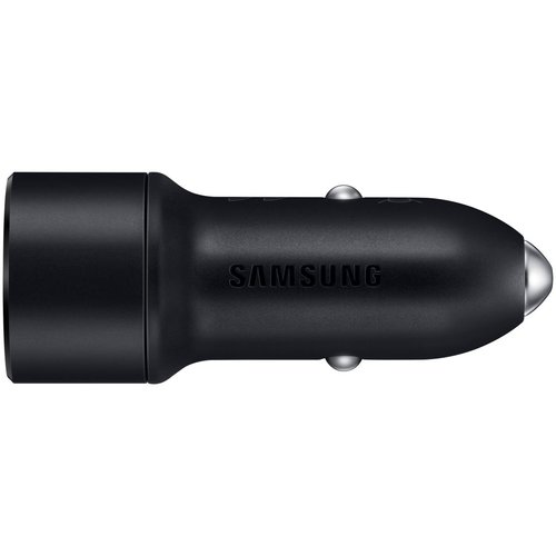 Samsung Originele Dual Port Autolader Kop Adaptive Fast Charging  - Zwart