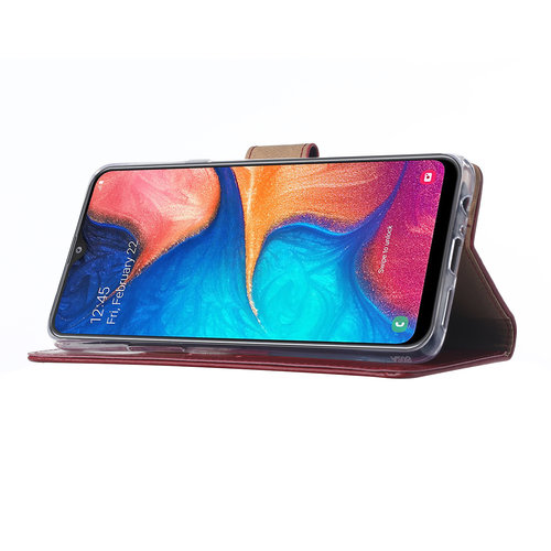 Bookcase Samsung Galaxy A20S hoesje - Bordeauxrood