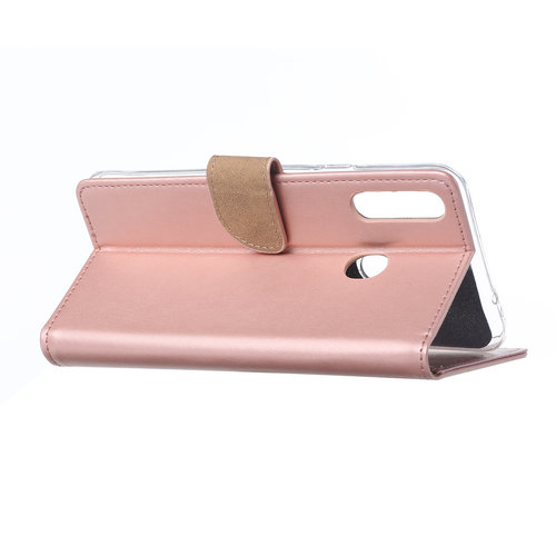 Bookcase Samsung Galaxy A20S hoesje - Rosé Goud