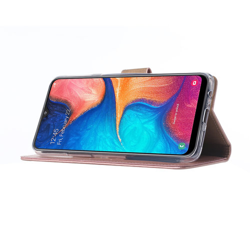 Bookcase Samsung Galaxy A20S hoesje - Rosé Goud