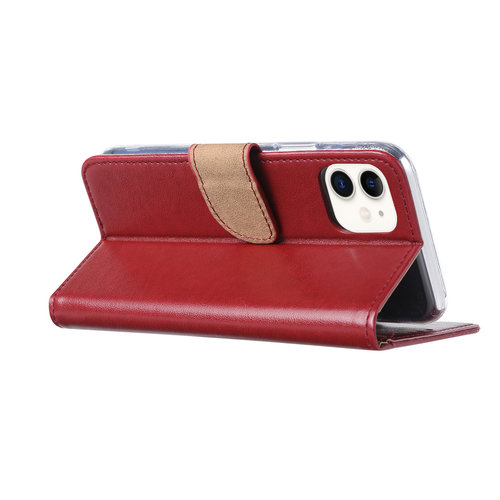 Bookcase Apple iPhone 11 hoesje - Bordeauxrood