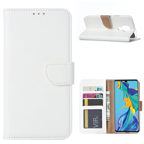 Bookcase Huawei Mate 30 Lite hoesje - Wit