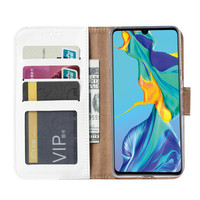 Bookcase Huawei Mate 30 Lite hoesje - Wit