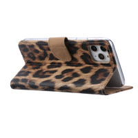 Panter print lederen Bookcase hoesje voor de Apple iPhone 11 Pro