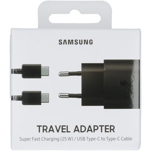 Samsung Galaxy Adaptive Super Fast Charging Oplader met Type-C naar Type-C kabel - Zwart