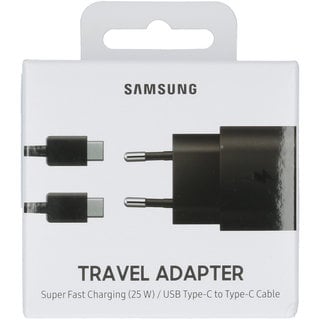 Galaxy Adaptive Super Fast Charging Oplader met Type-C naar Type-C kabel - Zwart