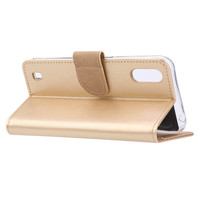 Bookcase Samsung Galaxy A01 hoesje - Goud