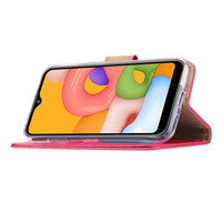 Bookcase Samsung Galaxy A01 hoesje - Roze